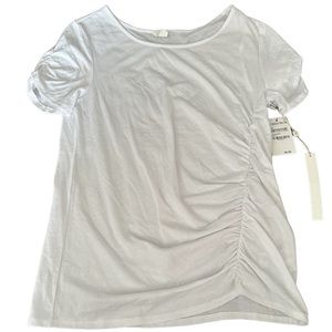 Caslon One Side Scrunch White Shirt
